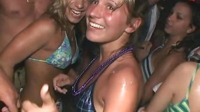 Girls Flashing their Tits at a Foam Party