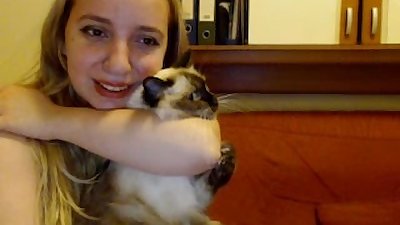 Quente Teen ocidental sara mulher flash no webcam