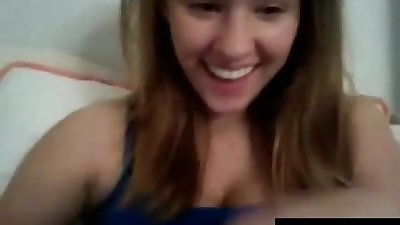 Menina com amezing Corpo O Skype
