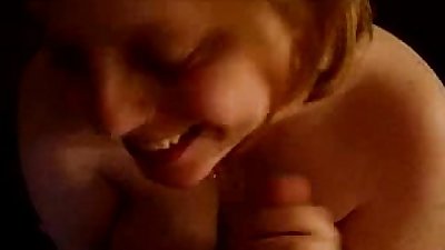 Cute wife gives blowjob and gets jizzed