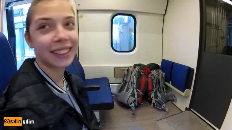 Mihanika69 real public blowjob in the train, pov oral creampie русская russian анал пизда anal gape pussy sex fuck секс teen